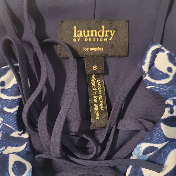 Laundry by Design Size 8 maxi dress blue Print, - Picture 4 of 11